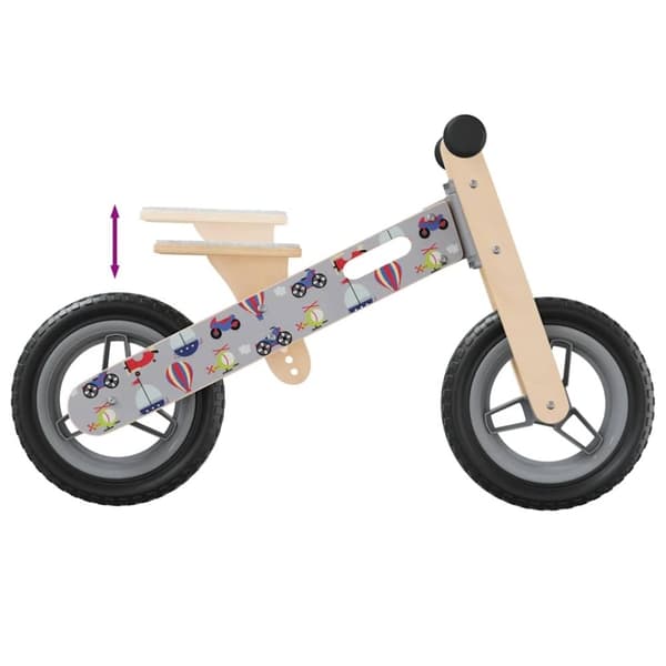 vidaXL løbecykel til børn print grå