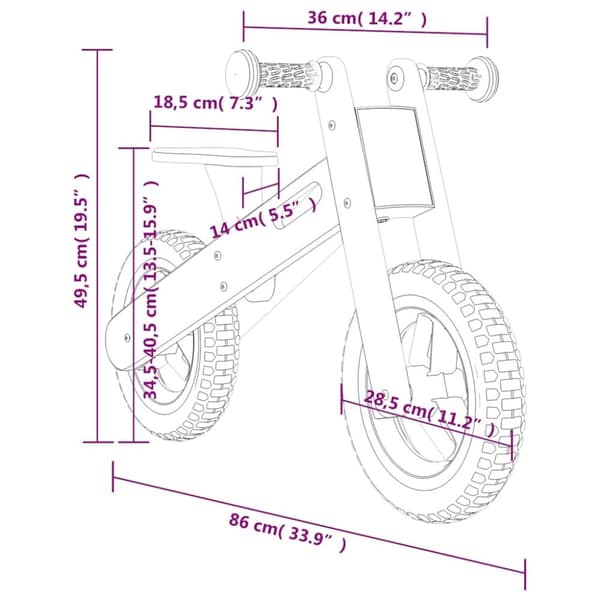 vidaXL løbecykel til børn print blå