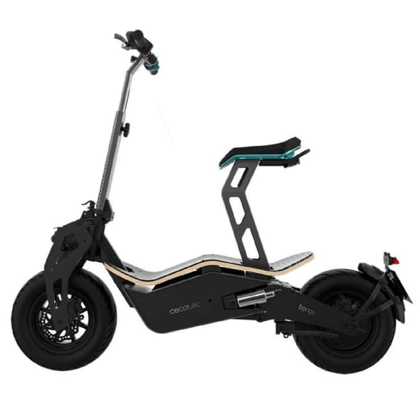 Cecotec Electric moped with a rated power of 1000 W and a maximum power of 1600 W. Full suspension, 45 km range, and removable lithium battery.