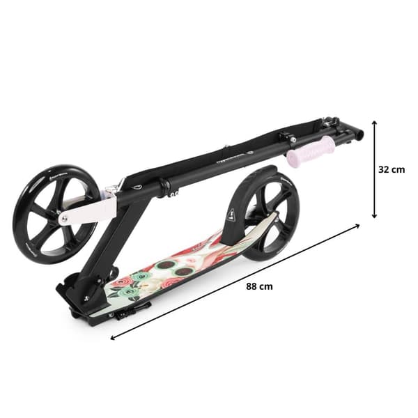 HyperMotion tohjulet scooter VIBE til børn 7+ og unge, max belastning op til 100 kg, aluminium, foldbar. LYSERØD
