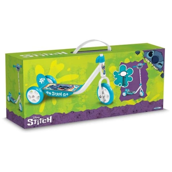 3-hjulig skoter - DISNEY - STITCH - Justerbar i höjdled - Stort halkfritt däck - Antiklämhandtag