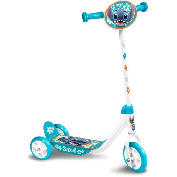 3-hjulig skoter - DISNEY - STITCH - Justerbar i höjdled - Stort halkfritt däck - Antiklämhandtag