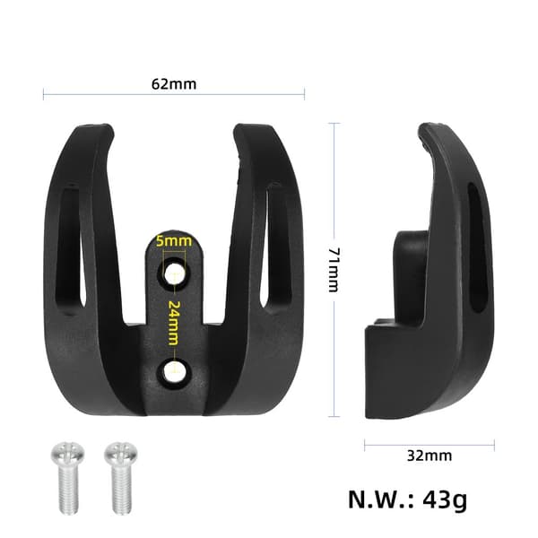 INF Elektrisk scooter dobbelt frontbøjlekrog til Xiaomi M365 Pro, 1S og Pro2