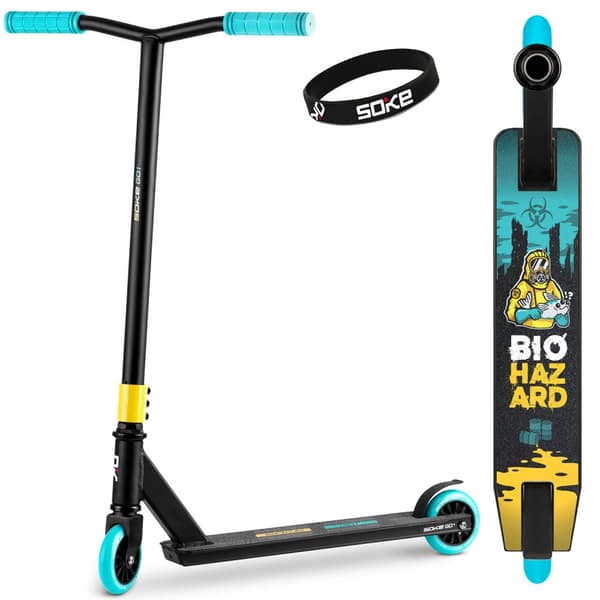 SOKE GO! stuntscooter gul blå
