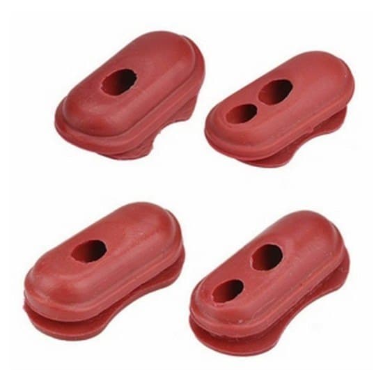Quick Media Electronic Dækhætte Cable Rubber Cap Rød
