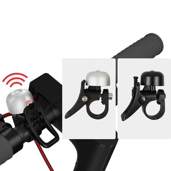 INF 1 stk. hvit ringeklokke med sammenleggbart kroksett for M365/RPO elektrisk scooter