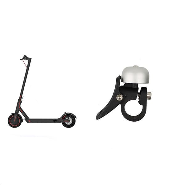 INF 1 stk. hvit ringeklokke med sammenleggbart kroksett for M365/RPO elektrisk scooter