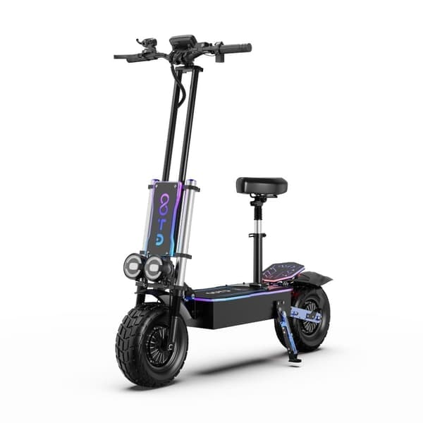 OOTD D99 Elektrisk skoter,3000W*2 Motor,40AH batteri,13-tums stadsdäck för terräng, FRAM OCH BAK SPING STÖTDÄMPARE