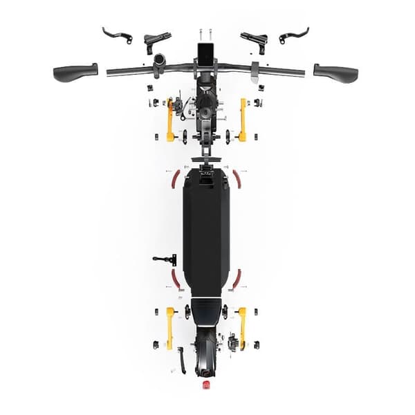 JOYOR S8-S-Z elscooter, 600W*2 dubbla motorer, 26AH batteri, 10 tums luftdäck, med blinkers.
