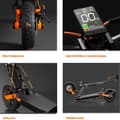 Miniatyrbillede 8 af 9: JOYOR S10-S-Z el-scooter, 1000W*2 dobbeltmotorer, 18AH batteri, 10 tommer luftdæk, blinklys.