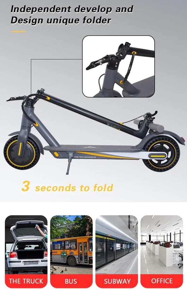 2025 - OOK-TEK V8 KickScooter Elsparkcykel - 30km/h elcykel