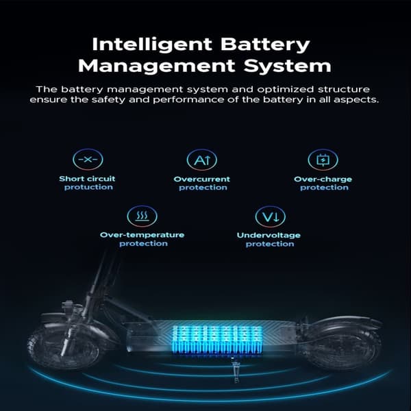 ENGWE Y600 Vuxen elektrisk skoter, 600W motor, 10*4,0 däck, 48V18,2AH batteri