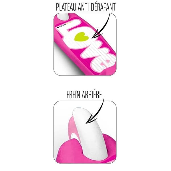 SKIDS CONTROL Scooter styrning - Pink - 3 hjul