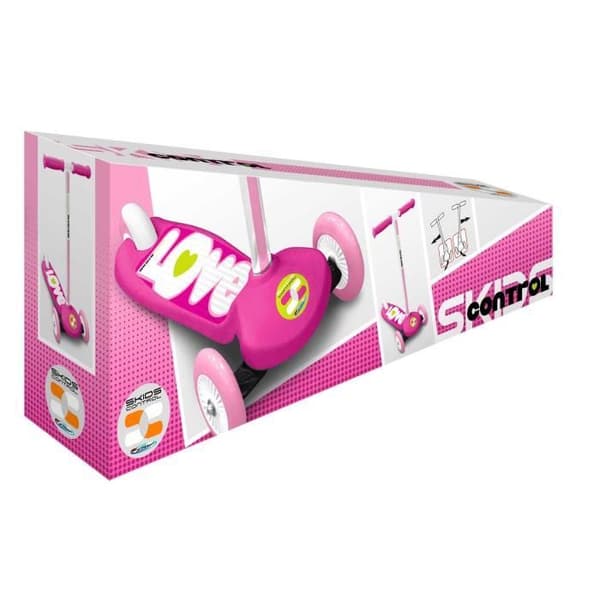 SKIDS CONTROL Scooter styrning - Pink - 3 hjul