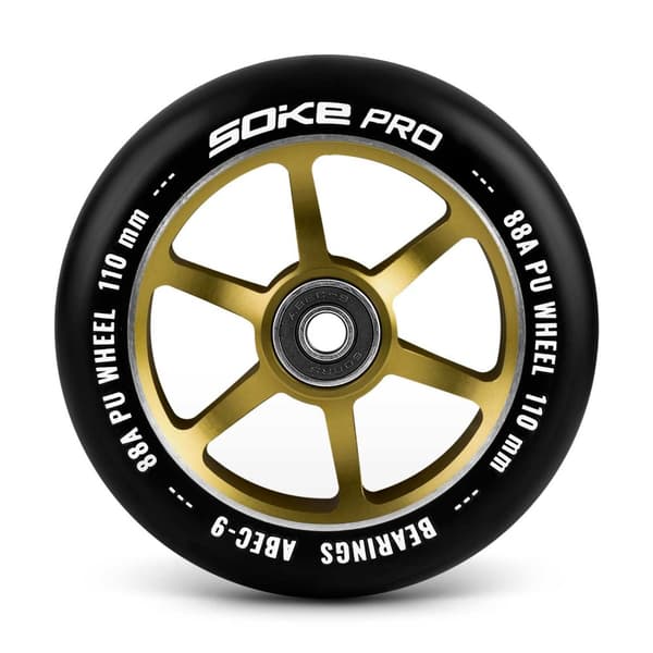 Scooterhjul 110 mm guld 2 stk