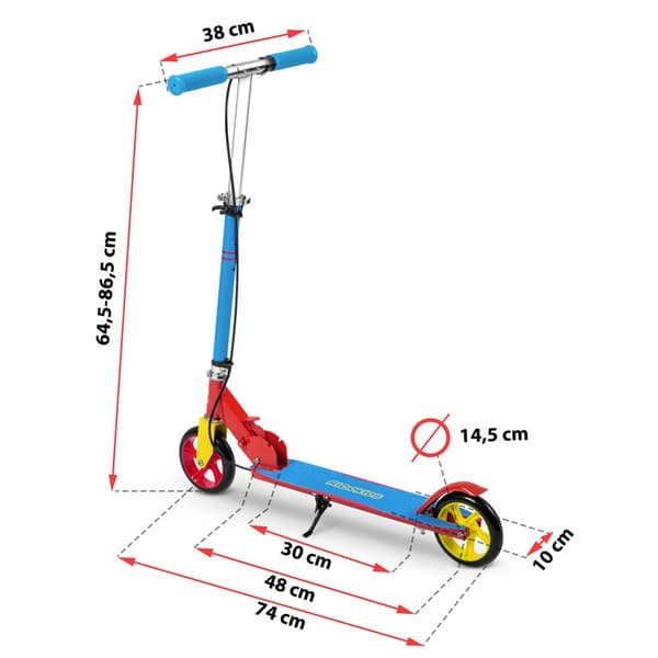 Kodi Scooter blå och röd Ricokids