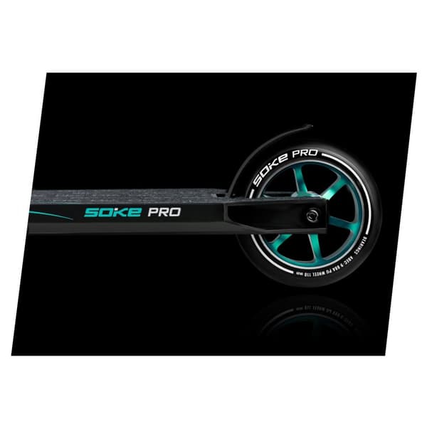 SOKE PRO Stunt Scooter hopea-turkoosi