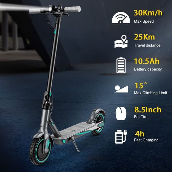 2024 - OOK-TEK V8 KickScooter Sähköpotkulauta - 30 km/h sähköpyörä
