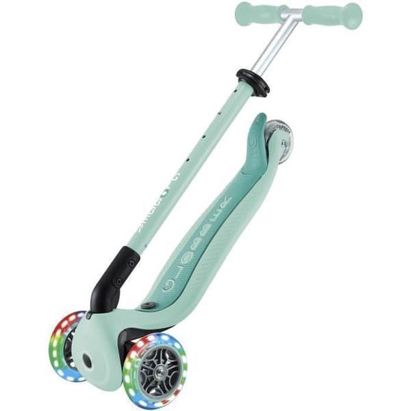 Globber - GO-UP ACTIVE PLUS LIGHTS Evolutionär skoter med säte - Mintgrön