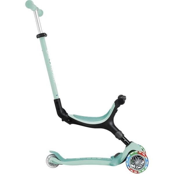 Globber - GO-UP ACTIVE PLUS LIGHTS Evolutionär skoter med säte - Mintgrön