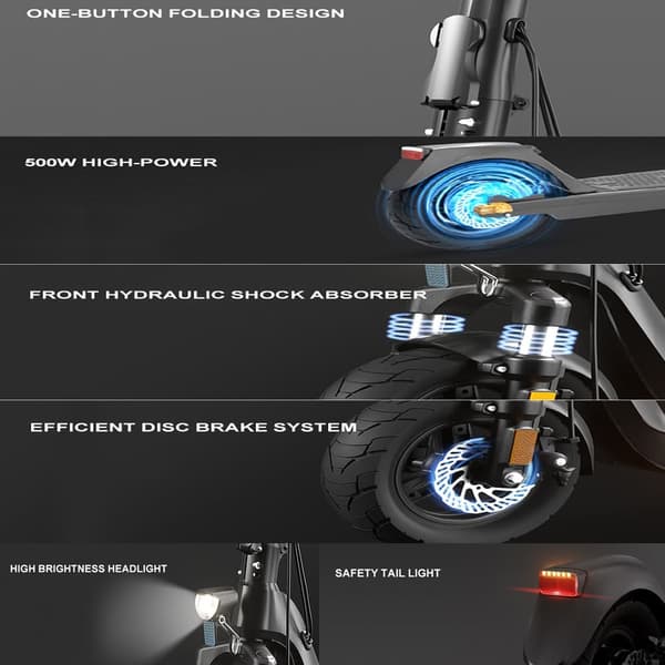 JOYOR C10E elscooter, 500W motor, 10,4AH batteri, 20km/h, 10" däck, ram i magnesiumlegering.