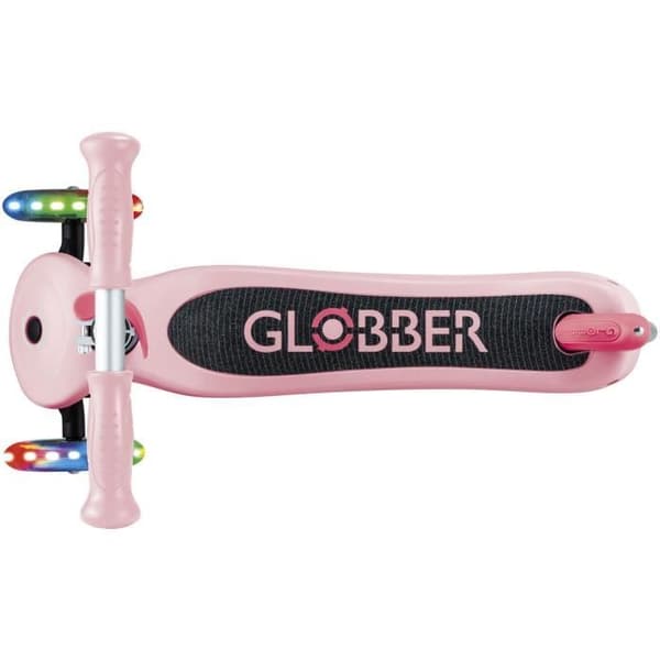 3-hjuls skoter - GLOBBER - PRIMO LIGHTS - Pastellrosa - Lysande hjul - 2 till 7 år - 50 Kg