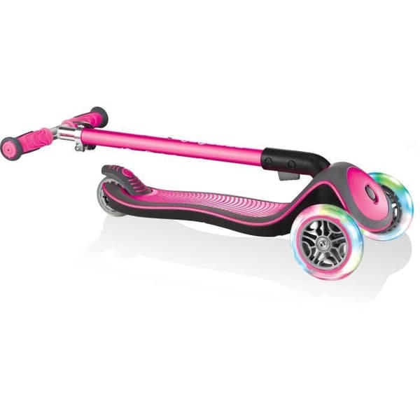 GLOBBER Elite Deluxe Lights Scooter 3 Wheels - Pink