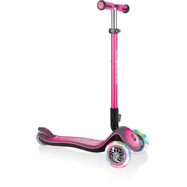 GLOBBER Elite Deluxe Lights Scooter 3 Wheels - Pink