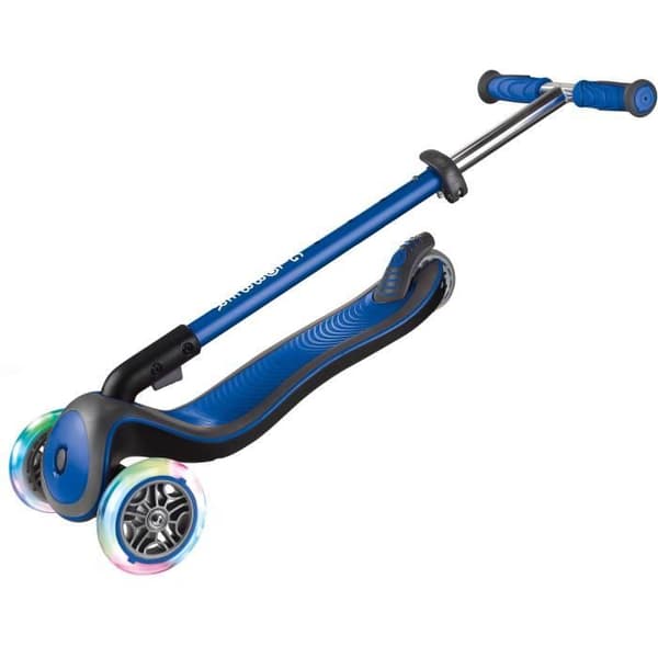GLOBBER Elite Deluxe Lights Scooter 3 Wheels - Navy Blue