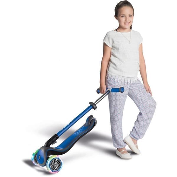 GLOBBER Elite Deluxe Lights Scooter 3 Wheels - Navy Blue