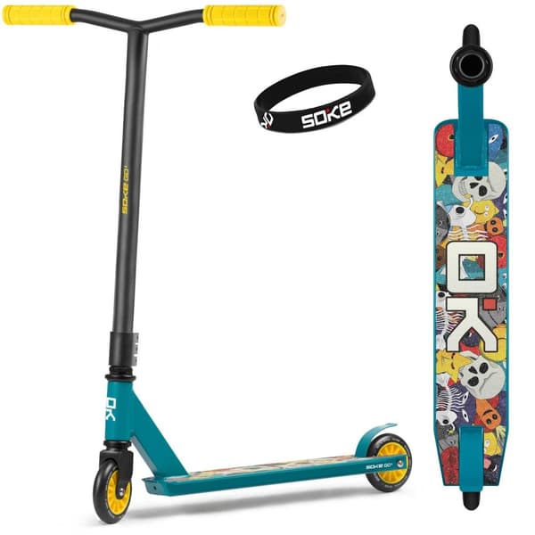 SOKE GO! Stuntscooter gul og blå