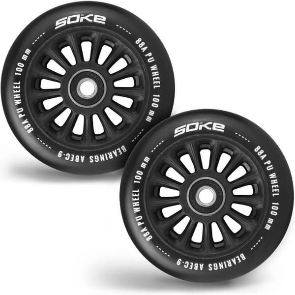 Skoterhjul B100 mm svart 2 st