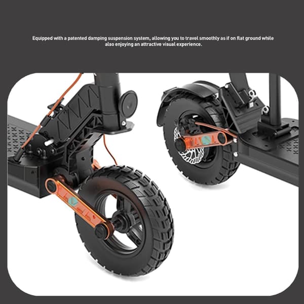 Joyor S8E Vuxen terrängskoter med NFC-säte, 800W motor, 26AH batteri, 10'' däck, hopfällbar.