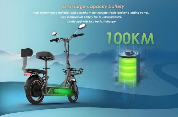 KuKirin C1 Pro 14-tommer udvidede pneumatiske dæk elektrisk scooter, 500W motor, 48V26Ah batteri, 100 km rækkevidde, 45 km / t maks. hastighed