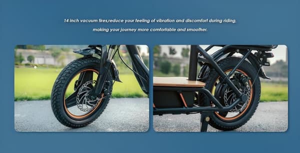 KuKirin C1 Pro 14-tommer udvidede pneumatiske dæk elektrisk scooter, 500W motor, 48V26Ah batteri, 100 km rækkevidde, 45 km / t maks. hastighed