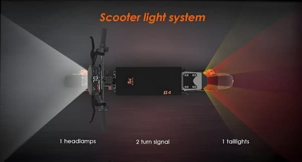 KuKirin G4 11 tuuman laajennettu sähköskootteri maastorenkaille, 2000W yhden vedon tehokas moottori, 60V20Ah akku, maksiminopeus 70km / h