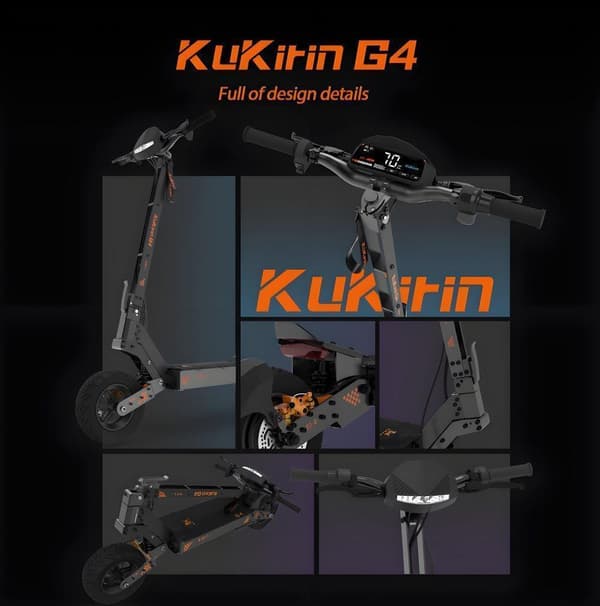 KuKirin G4 11 tuuman laajennettu sähköskootteri maastorenkaille, 2000W yhden vedon tehokas moottori, 60V20Ah akku, maksiminopeus 70km / h