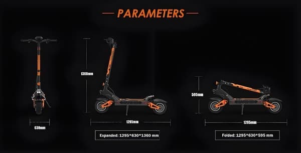 KuKirin G3 Pro taitettava sähköskootteri, 1200w * 2 kaksikäyttöinen moottori, 23.4Ah irrotettava akku, kaksi latausporttia, suurin nopeus 65km / h