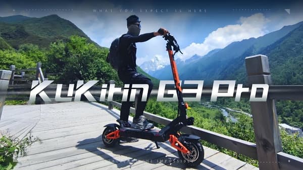 KuKirin G3 Pro taitettava sähköskootteri, 1200w * 2 kaksikäyttöinen moottori, 23.4Ah irrotettava akku, kaksi latausporttia, suurin nopeus 65km / h