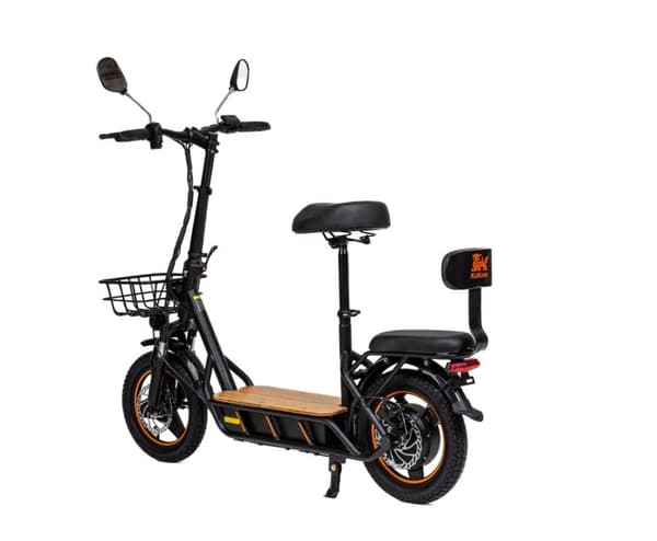 Sähköskootteri - C1 Pro, 500W moottori, 26AH akku, huippunopeus 45km / h, kori ja takaistuin
