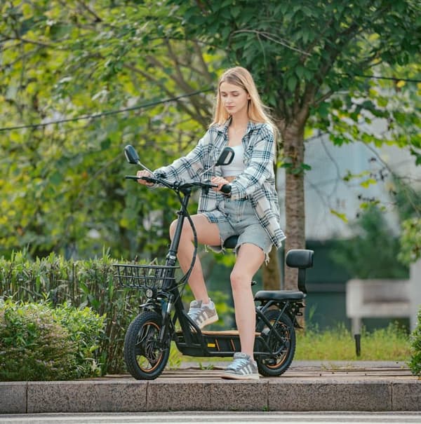 Sähköskootteri - C1 Pro, 500W moottori, 26AH akku, huippunopeus 45km / h, kori ja takaistuin