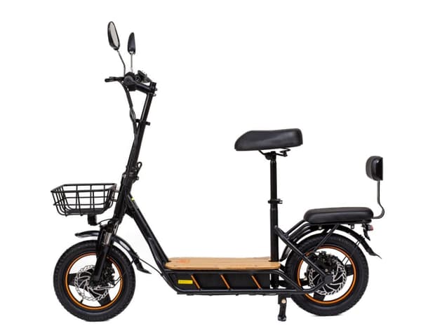 Elektrisk scooter - C1 Pro, 500W motor, 26AH batteri, tophastighed 45 km / t, med kurv og bagsæde