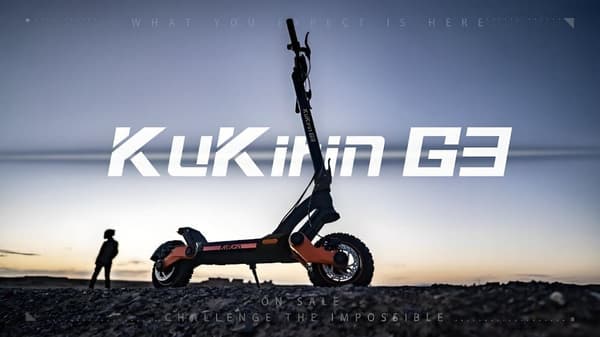 KuKirin G3 elektrisk scooter, 1200W motor, 52V18Ah batteri, maks. hastighed 50 km/t, dobbelt skivebremsesystem foran og bag