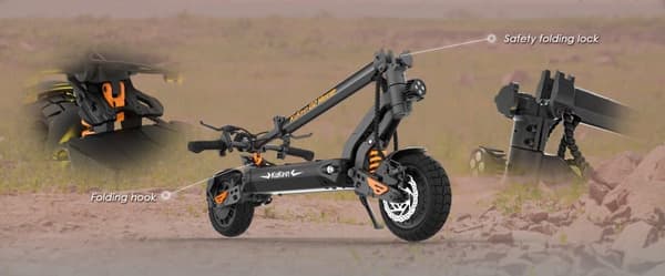 KuKirin G2 Master  elektrisk skoter, 1000W*2 dubbeldriven motor, 52V20.8Ah batteri, maxhastighet på 60 km/h, hydraulisk stötdämpning fram oc