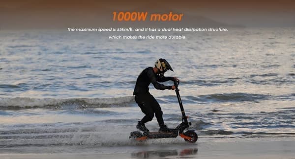 KuKirin G2 Max sähköskootteri, 1000W moottori, 48V 20.8Ah akku, huippunopeus 55km / h, taitettavat pylväät, irrotettava istuin, suurin kuorma120kg
