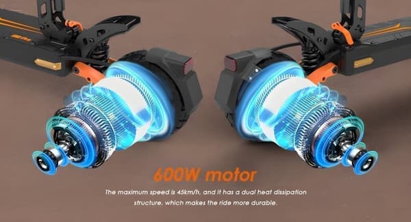KuKirin G2 Pro foldbar elektrisk scooter, 600W motor, 48V15.6Ah batteri, tophastighed 45 km / t, maksimalt drejningsmoment 21.93 N·m
