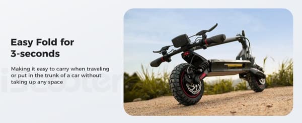 iScooter iX7pro elektrisk skoter med dubbla drivenheter, 10-tumsdäck, 1000W*2 motor, 17,5Ah batteri, maxhastighet 60 km/h, räckvidd 60 km