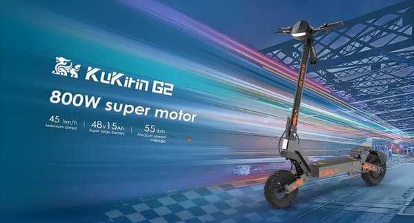 KuKirin G2 10 tum hopfällbar elektrisk skoter 800w motor,48V15Ah batteri, räckvidd upp till 55 km, maxhastighet 45 km/h