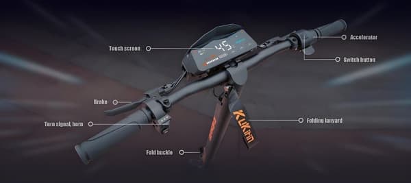 KuKirin G2 10 tum hopfällbar elektrisk skoter 800w motor,48V15Ah batteri, räckvidd upp till 55 km, maxhastighet 45 km/h