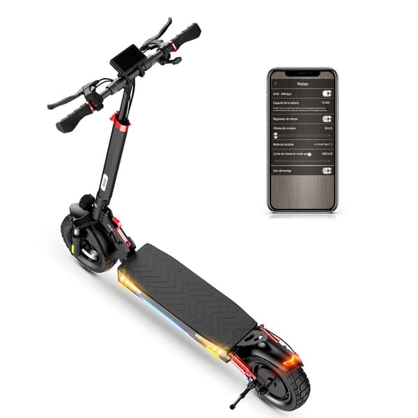 iScooter iX3 foldbar elektrisk scooter, 800W motor, maks. hastighed 40 km/t, rækkevidde 40 km, med APP-kontrol, belastningskapacitet 120 kg